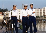 まだあどけなさの残る人民解放軍海軍兵士。1992年９月、旅順港内