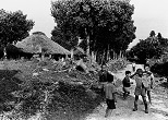 村に子どもたちの歓声が響いた。1957年、沖縄県旧具志頭村