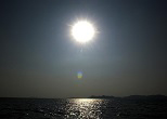 座間味島で見た太陽と空。2003年